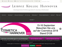 Tablet Screenshot of leibnizkolleghannover.de